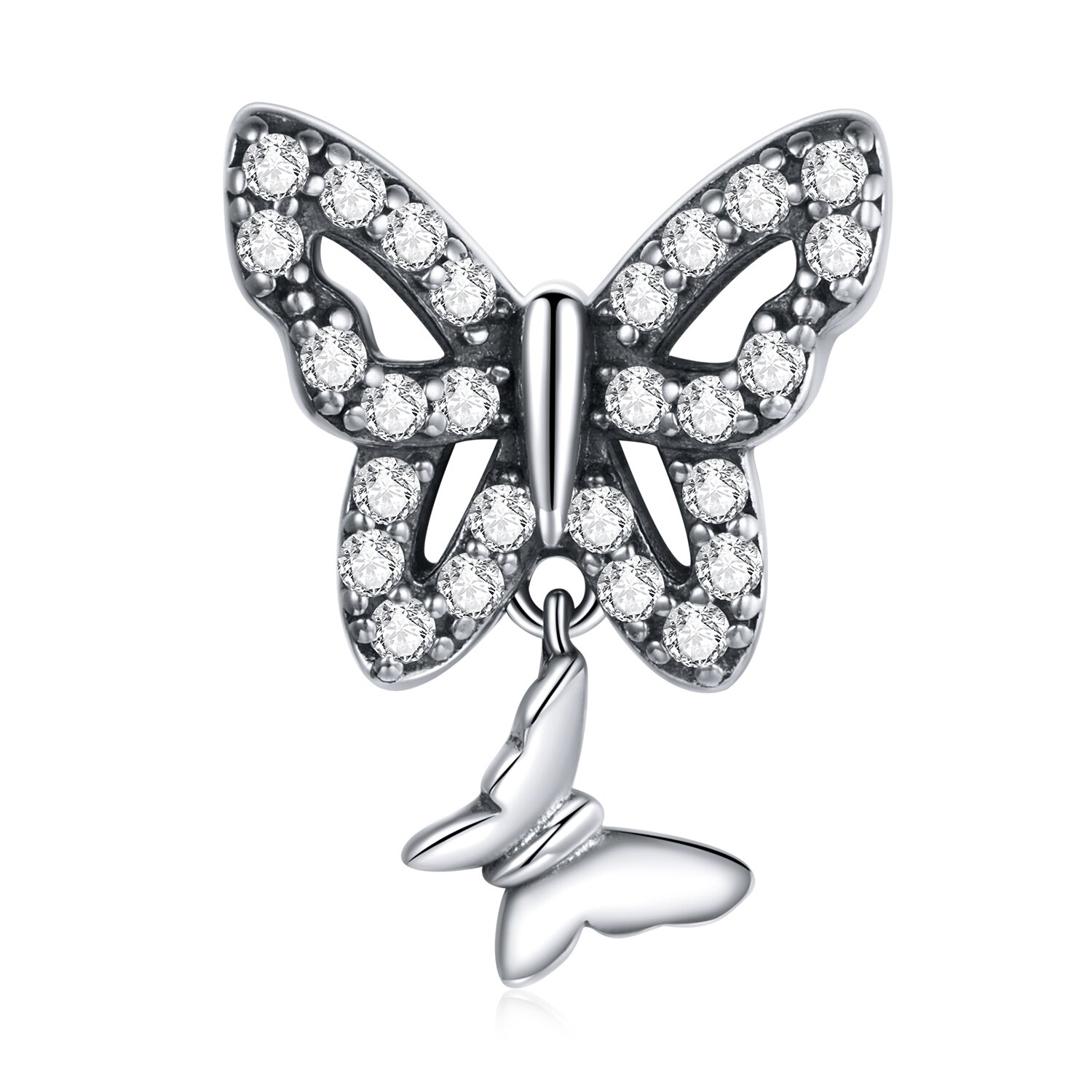 Talisman din argint Crystal Butterflies EdenBoutique EdenBoutique