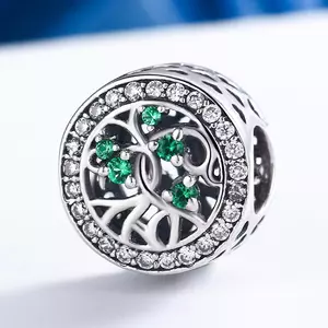 Talisman din argint Crystal Green Tree