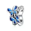 Talisman din argint Crystals Blue Butterflies picture - 1