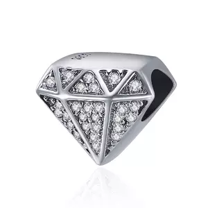 Talisman din argint cu Forma de Diamant