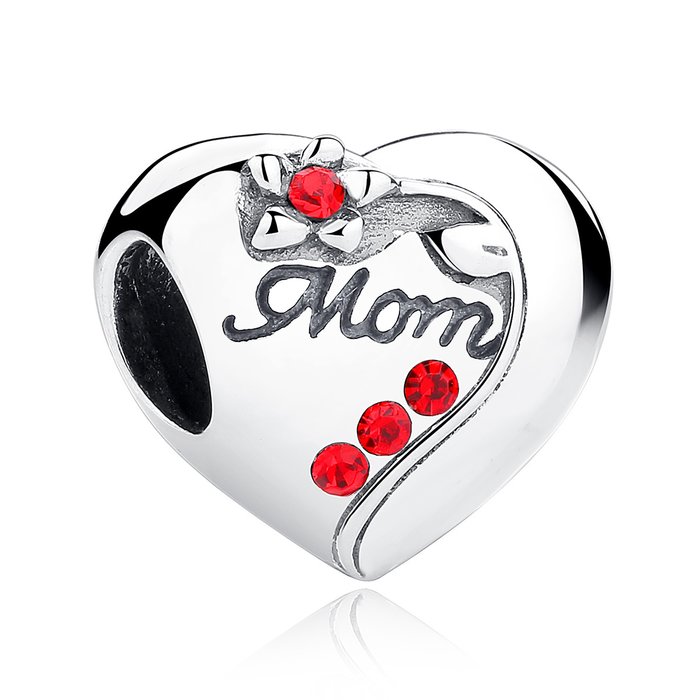 Talisman din argint cu Inimioare Love Mom image15