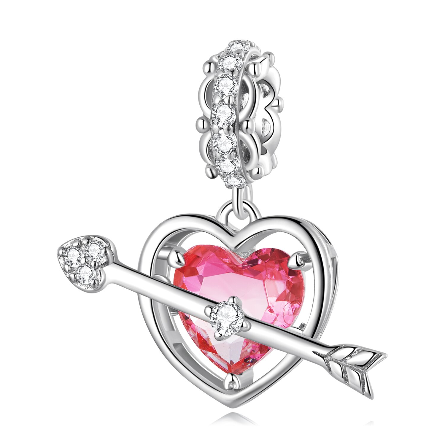 Talisman din argint Cupidon Red Heart image0