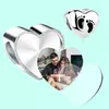 Talisman din argint Custom Photo Footprints picture - 3