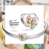 Talisman din argint Custom Photo Forever Friends Heart picture - 2