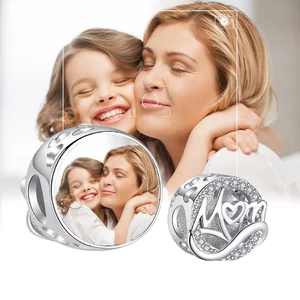 Talisman din argint Custom Photo Infinite Love Mom