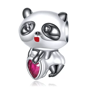 Talisman din argint Cute Girl Panda