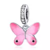 Talisman din argint Email Pink Butterfly picture - 1
