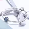 Talisman din argint Feather Blue Crystals