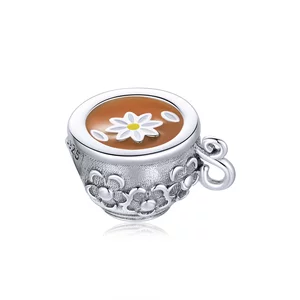 Talisman din argint Flower Tea