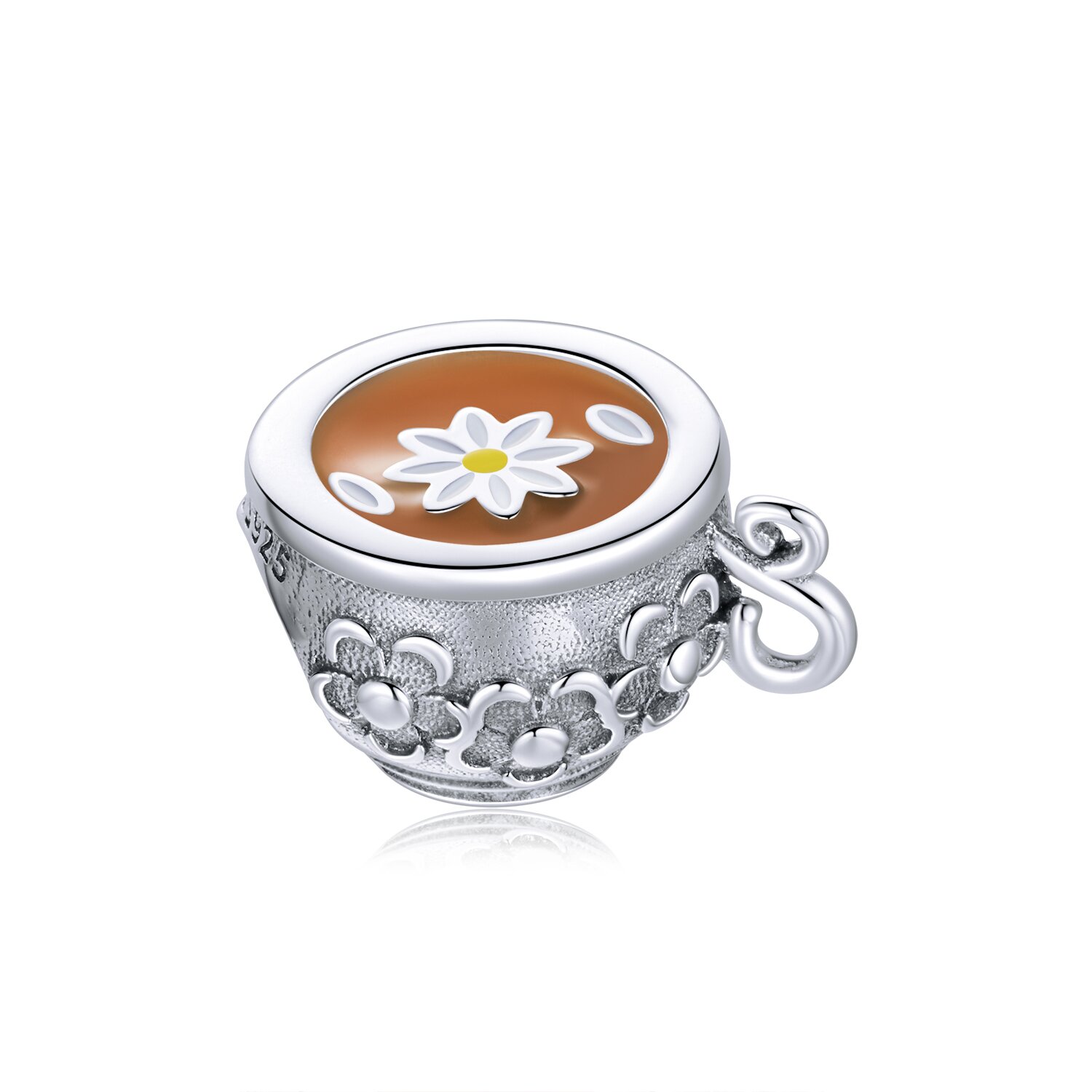 Talisman din argint Flower Tea image