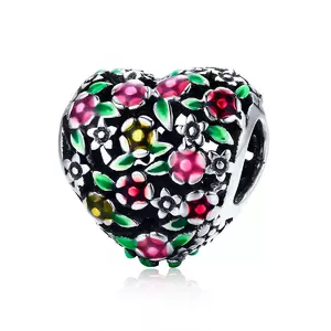 Talisman din argint Flowering Heart