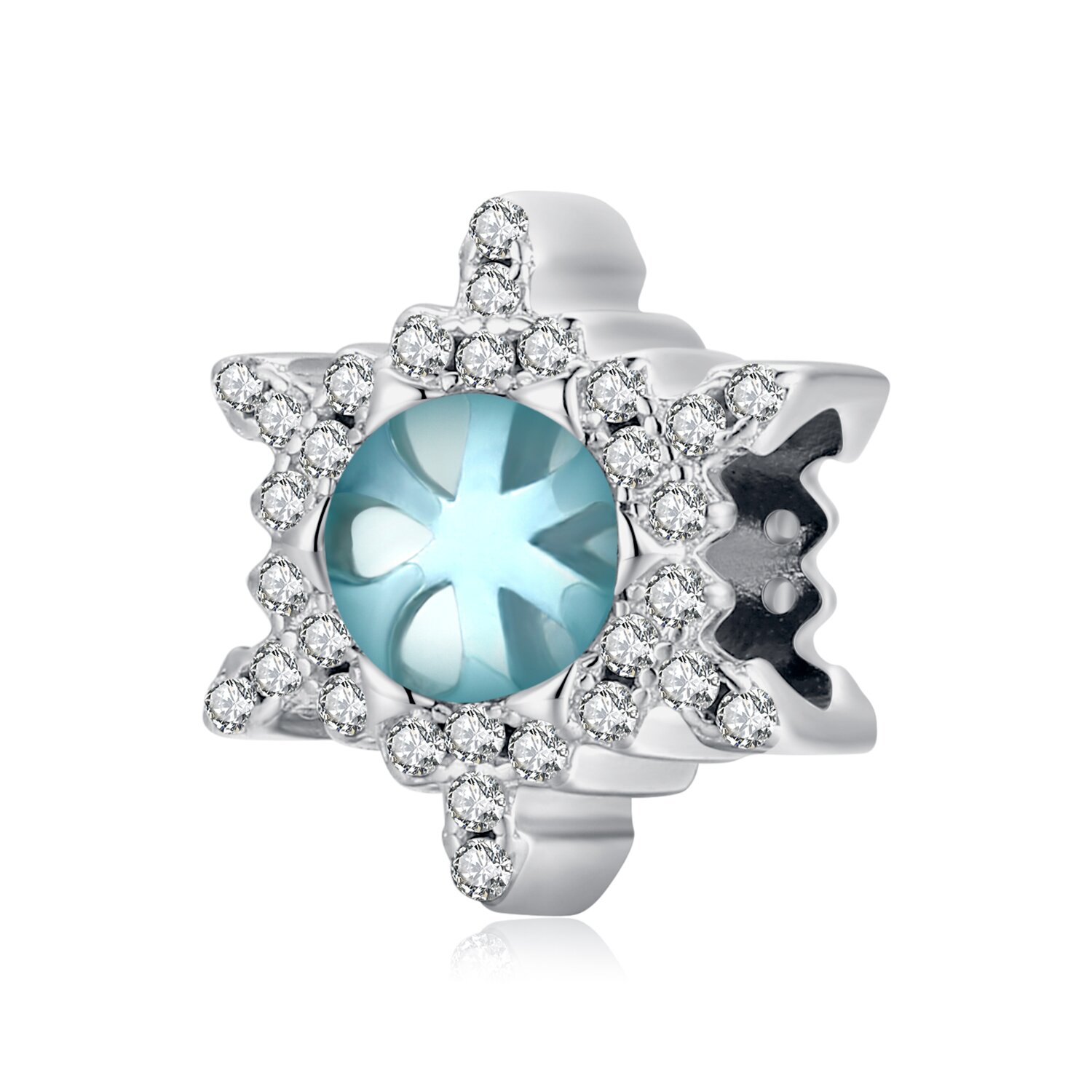 Talisman din argint frozen snowflake