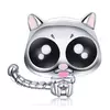 Talisman din argint Funny Cat Eyes picture - 1