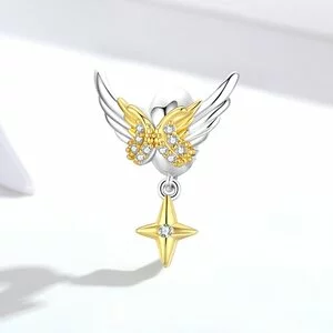 Talisman din argint Golden Angel Wings