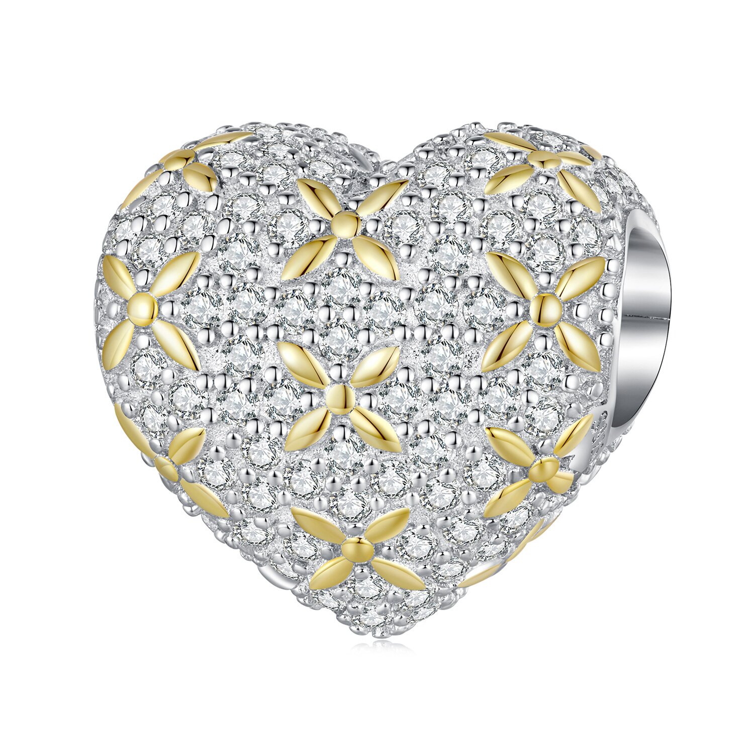 Talisman din argint golden flowers