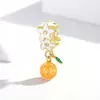 Talisman din argint Golden Orange Flower picture - 2