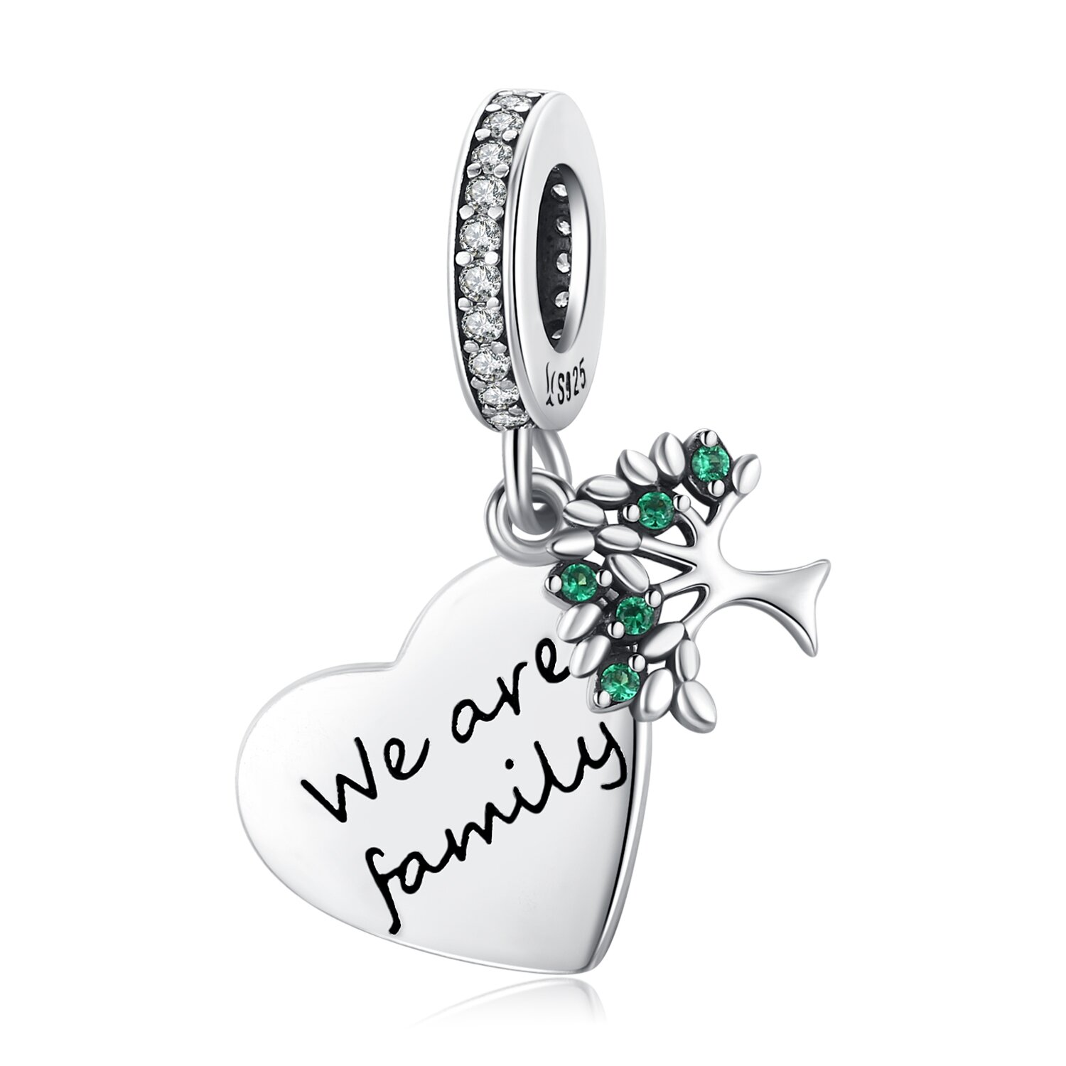 Talisman din argint green family tree