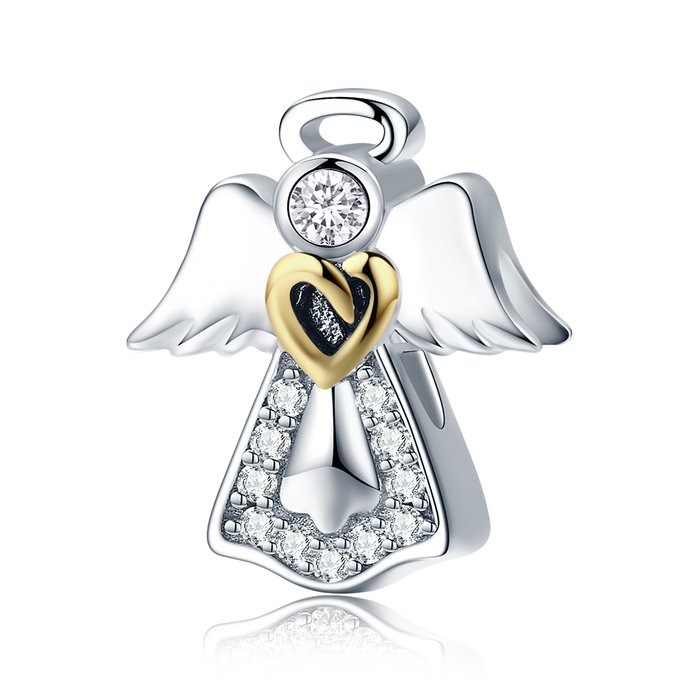 Talisman din argint Guardian Angel Heart EdenBoutique