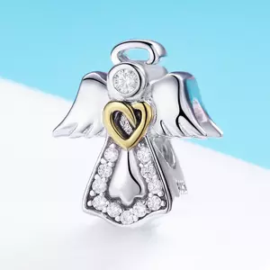 Talisman din argint Guardian Angel Heart
