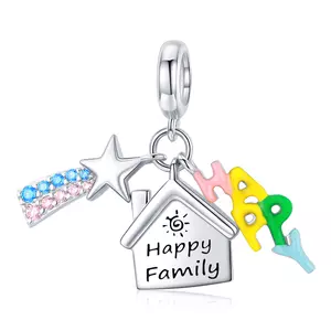 Talisman din argint Happy Family House