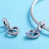 Talisman din argint Heart Blue Butterfly picture - 3