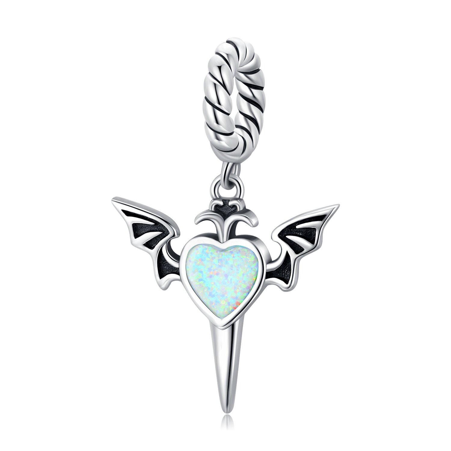Talisman din argint Heart Wings image