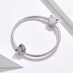 Talisman din argint In Love with Letter P