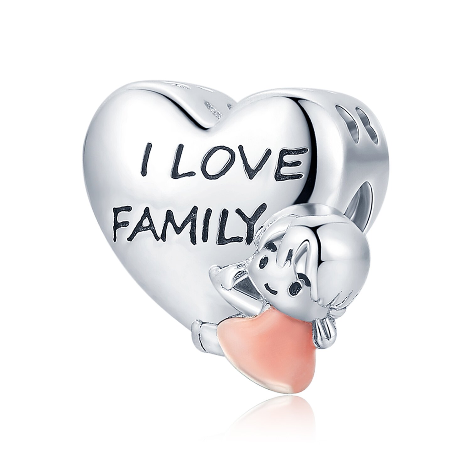 Talisman din argint little girl on heart