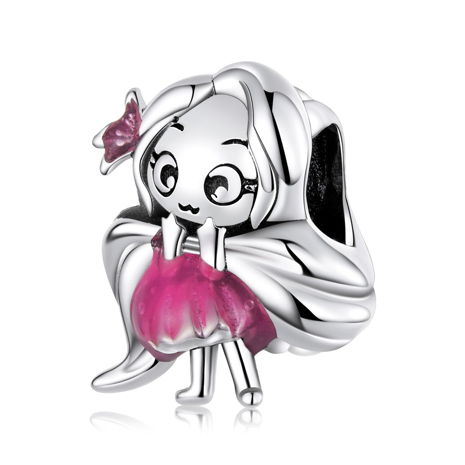 Talisman din argint long hair princess