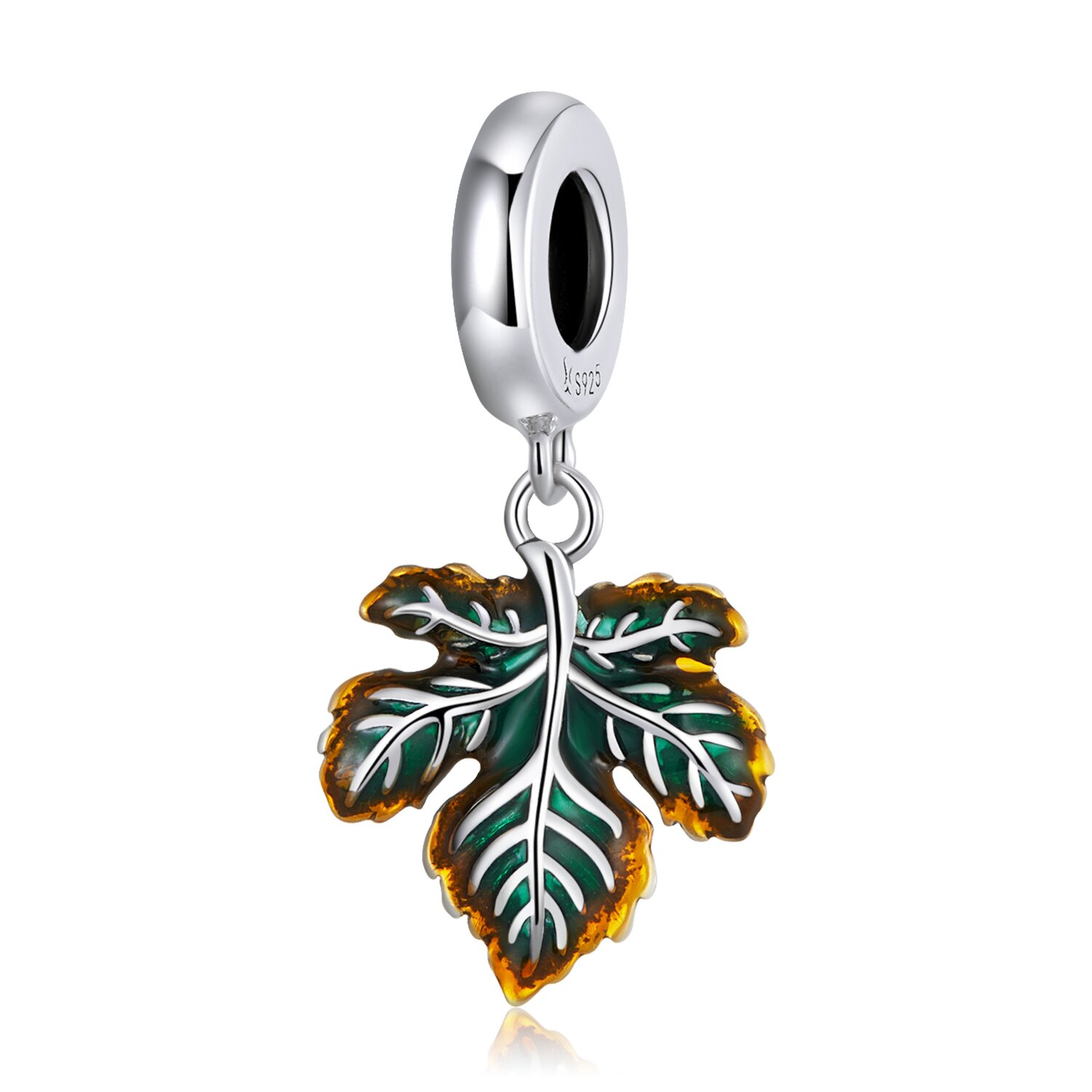 Talisman din argint maple leaf drop