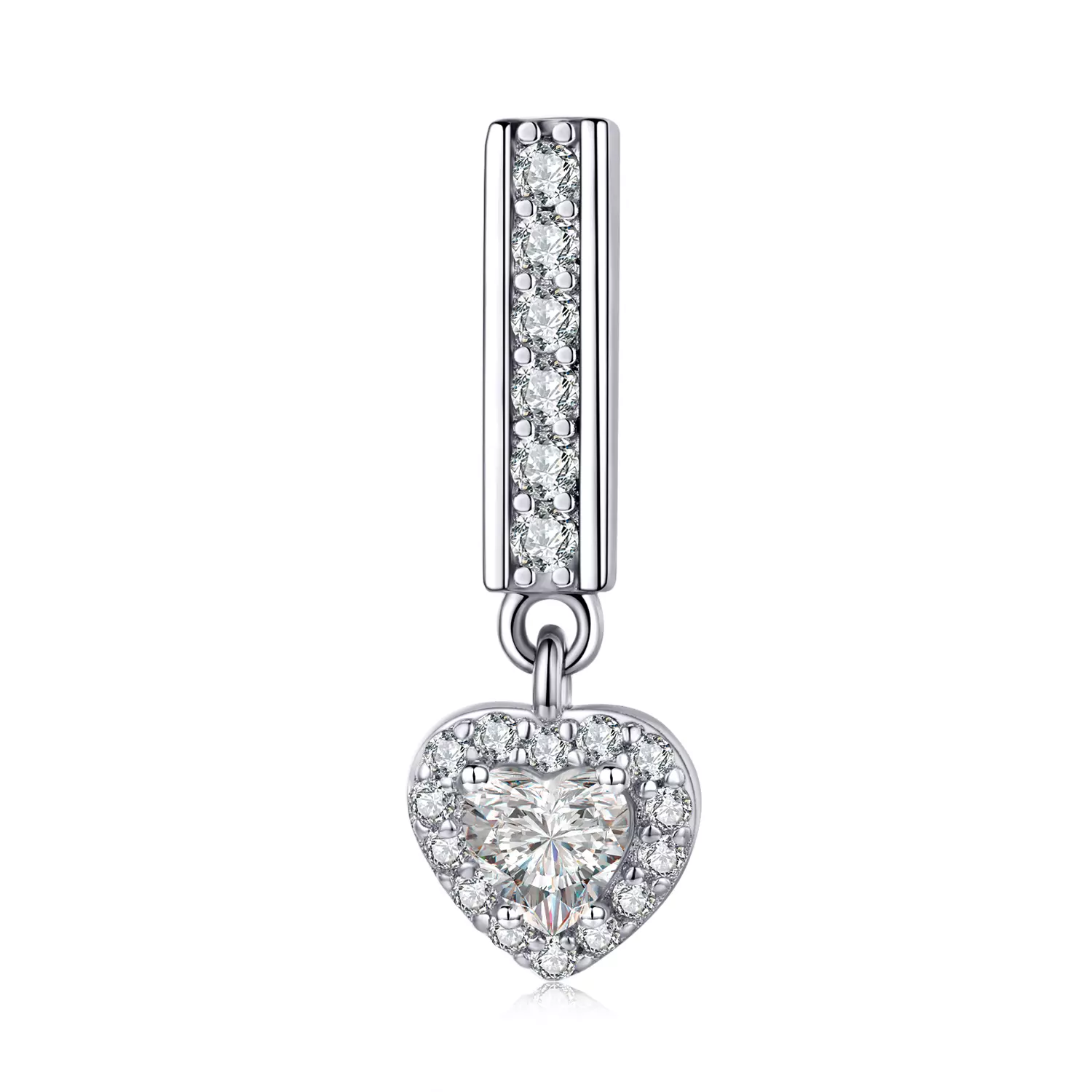 Talisman din argint Metropolitan Shiny Heart Bead