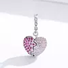 Talisman din argint Open Pink Heart picture - 2
