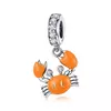 Talisman din argint Orange Little Crab picture - 1