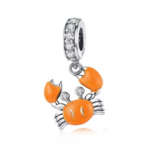 Talisman din argint Orange Little Crab