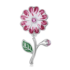 Talisman din argint Pink Flower