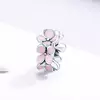 Talisman din argint Pink Flower Charm picture - 2