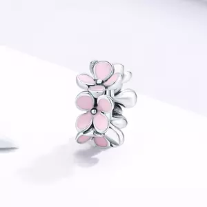 Talisman din argint Pink Flower Charm