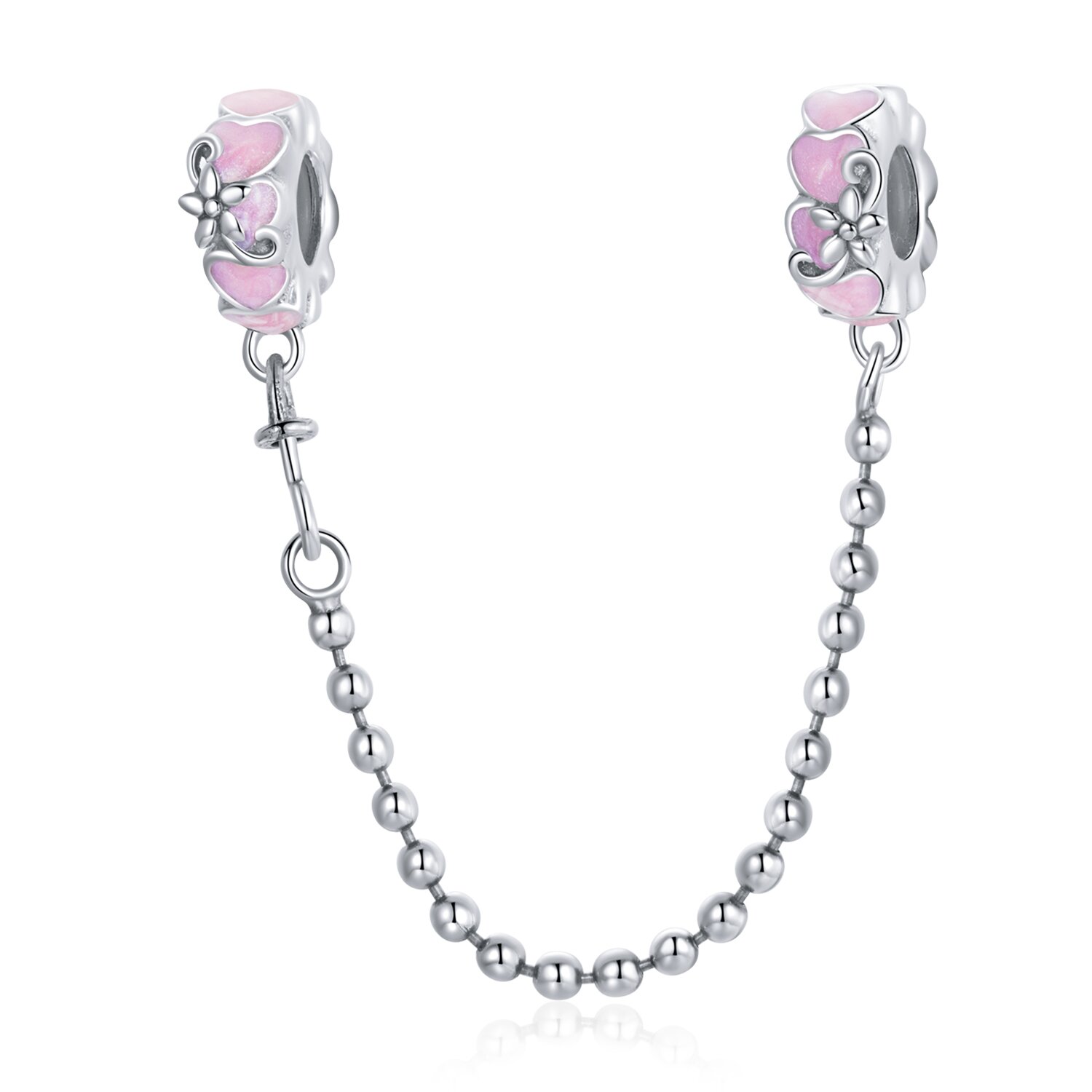 Talisman din argint Pink Hearts Unique Chain