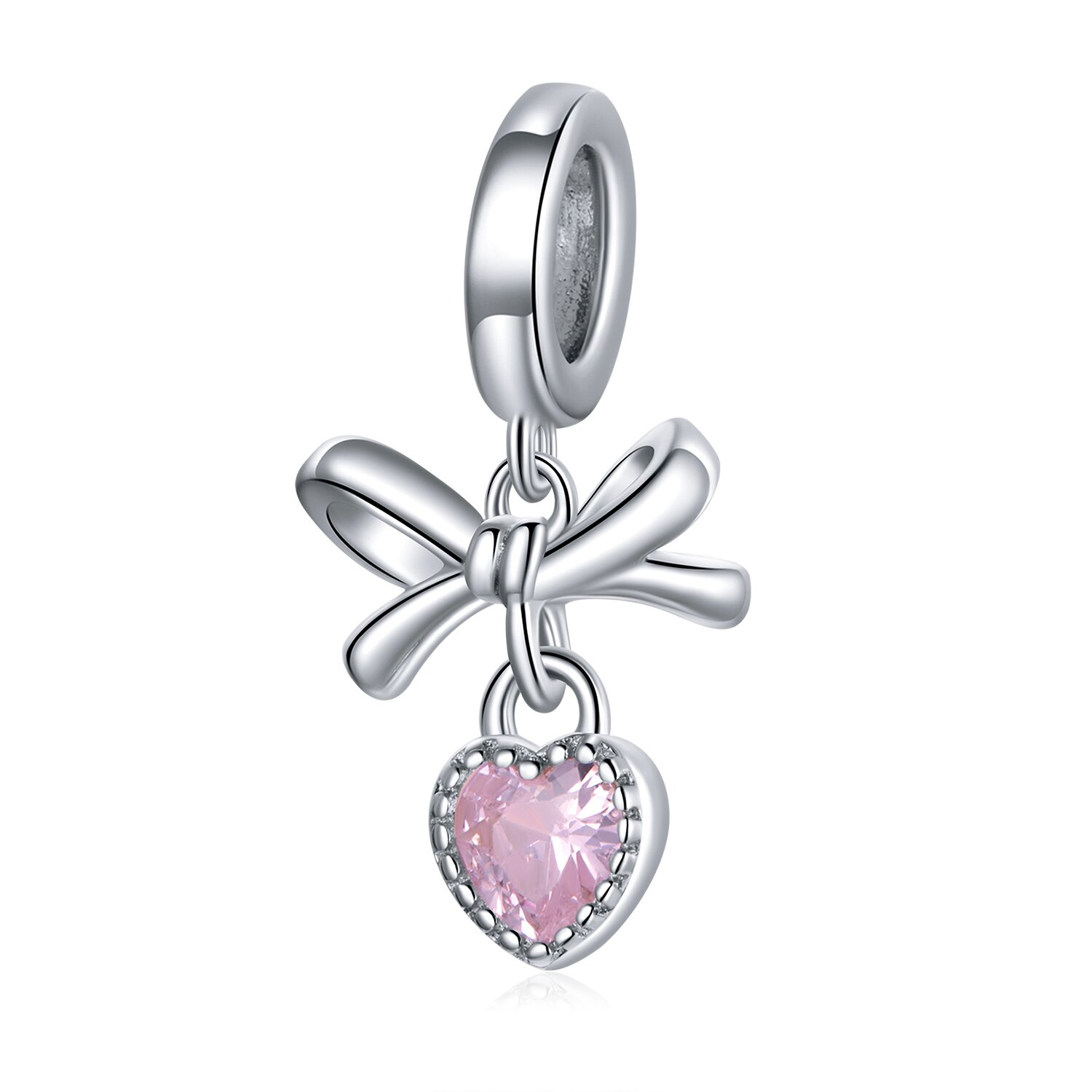 Talisman din argint Pink Perfect Heart image