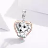 Talisman din argint Puppy Rose Gold Heart