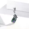Talisman din argint Purple Drop Feather
