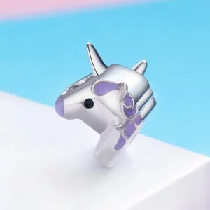 Talisman din argint Purple Unicorn