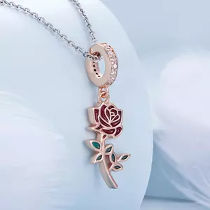 Talisman din argint Rose Golden Flower