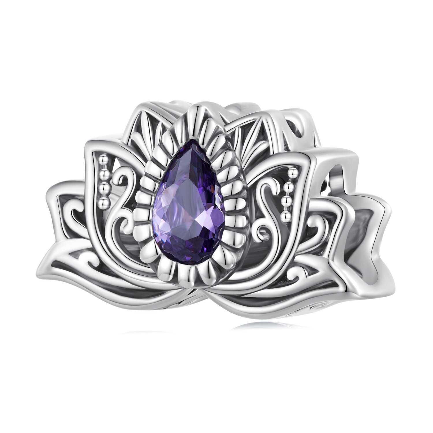 Talisman din argint royal purple drop