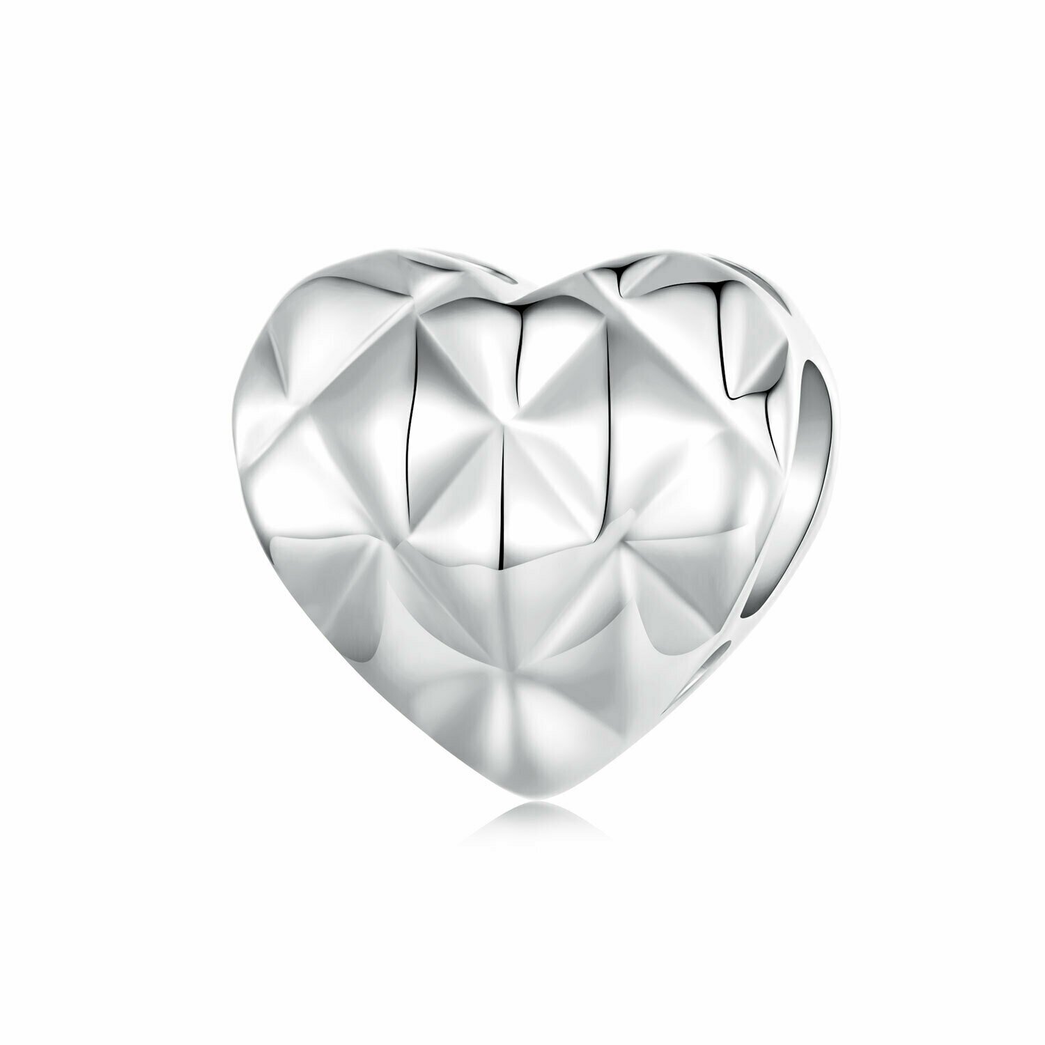 Talisman din argint Sculpted Heart image5