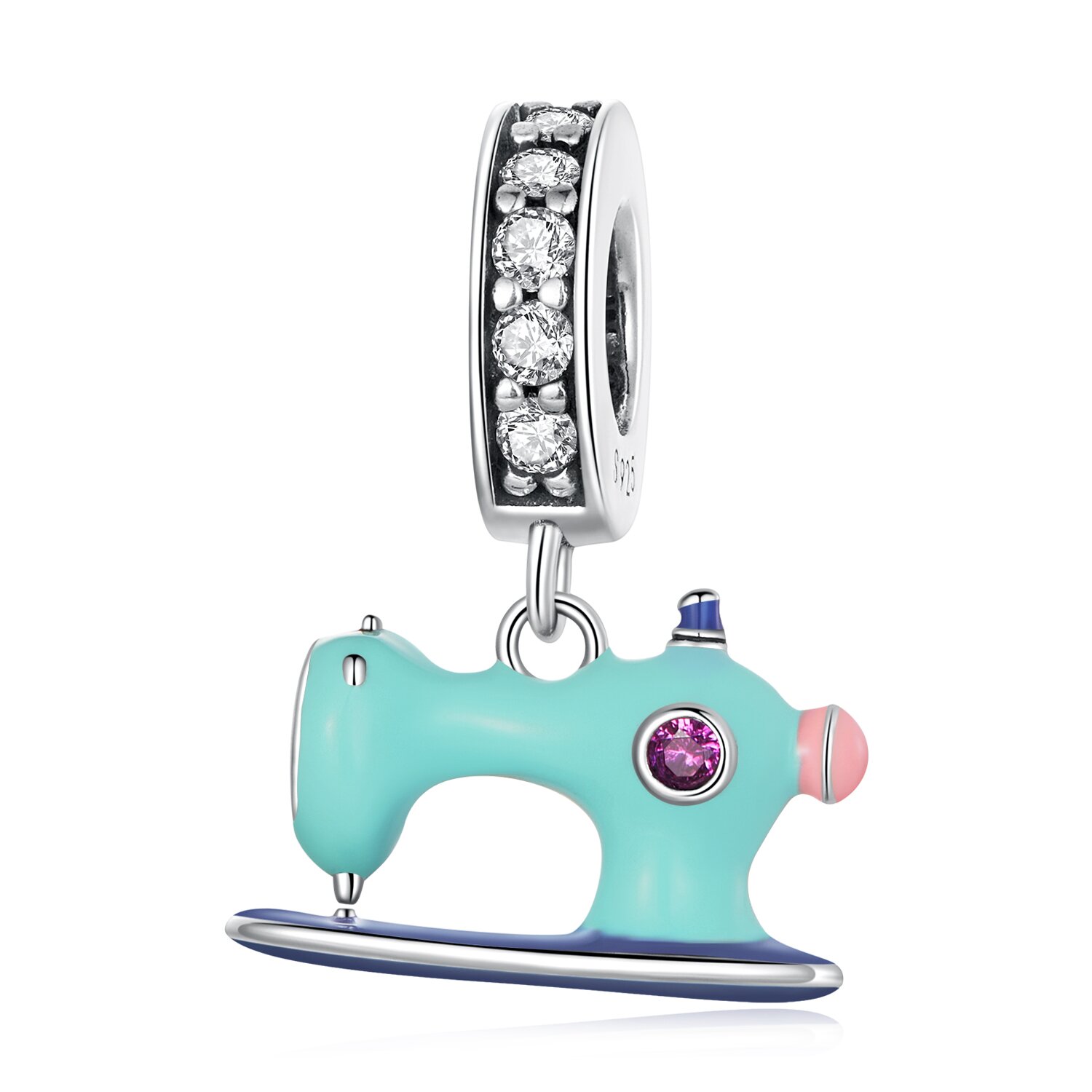 Talisman din argint sewing machine