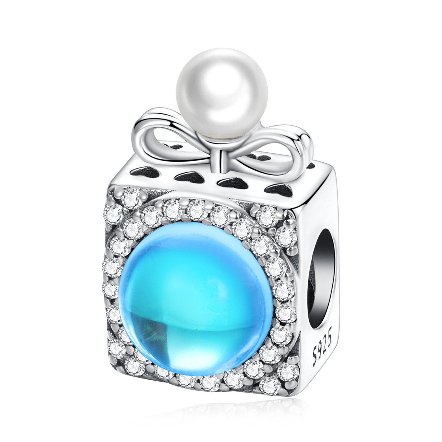 Talisman din argint shiny cube