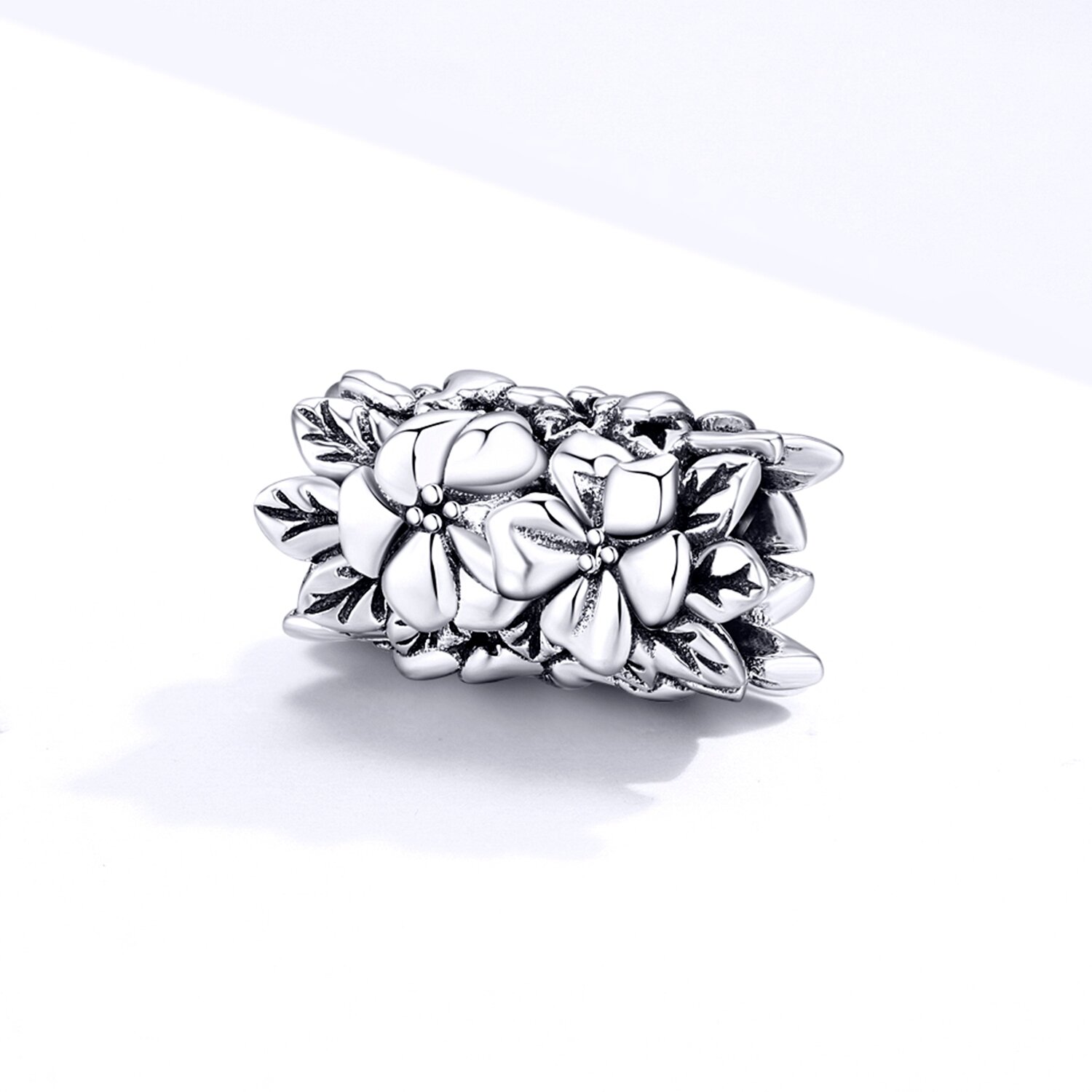 Talisman din argint Silver Flower Bead argint