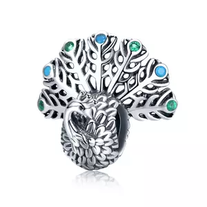 Talisman din argint Silver Peacock
