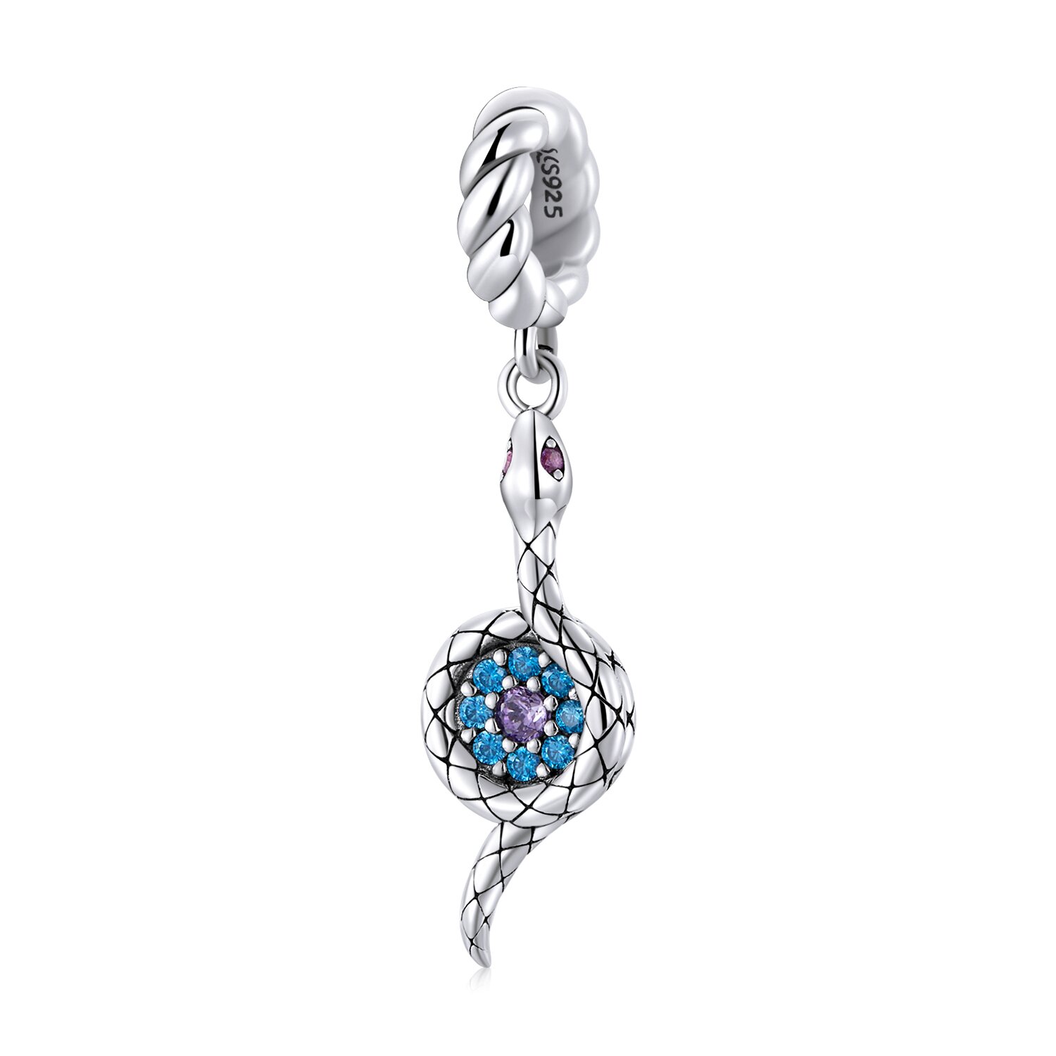 Talisman din argint snake eye